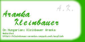aranka kleinbauer business card